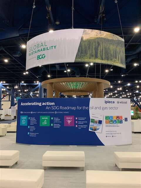 The SDG Roadmap was prominent in the exhibition